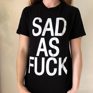 Official Emo Nite Merchandise - Black Sad AF Tee